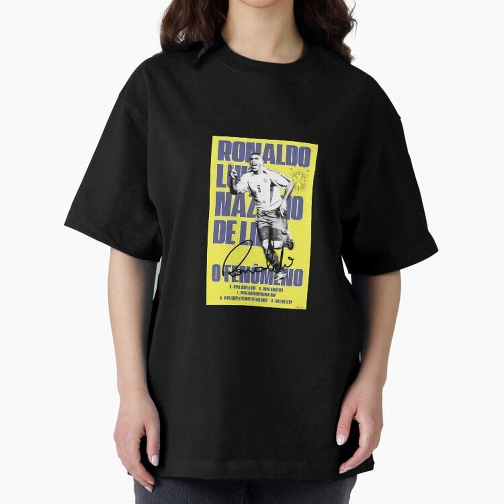 R9 Ronaldo Nazario Oversized T-Shirt Represent Football Lovers during Match Day Hype around FIFA World Cup 2026 Group Stage, Haaland, Brazil, Portugal and Argentina, Game Day Rituals, Football Legends, Country Pride and the Road to the Final; Great