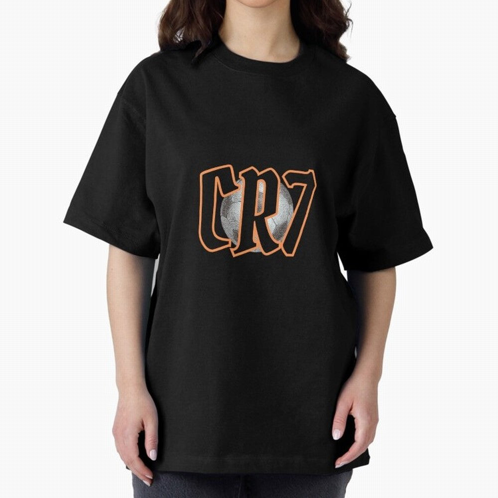 CR7 BLACK Oversized T-Shirt Turn Up for the FIFA World Cup 2026 Journey through CR7 and Messi Highlights, Portugal Pride, Classic Soccer Heritage, Championship Pressure, Fan Loyalty and International Pride; Great for Supporters Who Love Legendary
