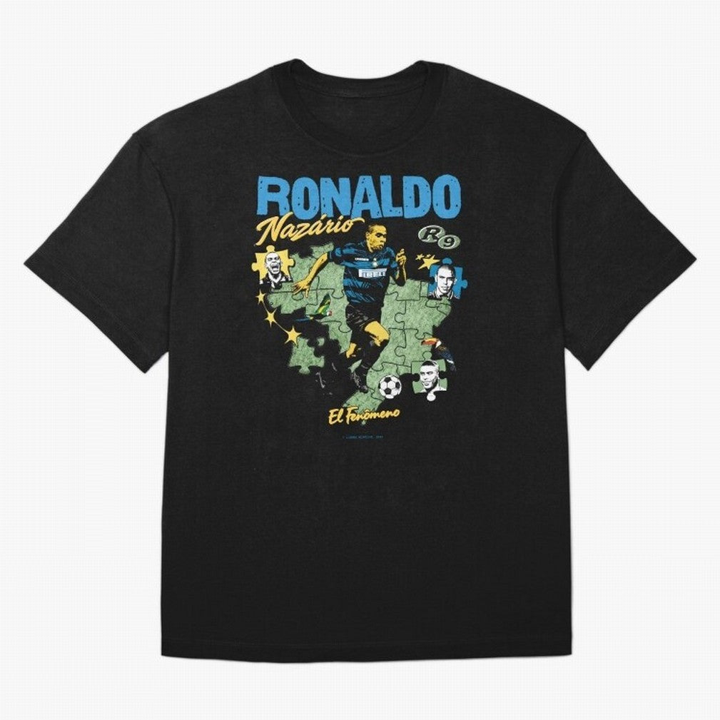 R9 Ronaldo Nazario Retro Brazil Soccer Oversized T-Shirt Stand with Global Football Passion for FIFA World Cup 2026 USA Canada Mexico, Capturing Messi, Spain and Netherlands, Soccer Culture, Superstar Moments, National Team Dreams and Competitive