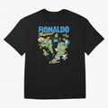 R9 Ronaldo Nazario Retro Brazil Soccer Oversized T-Shirt Stand with Global Football Passion for FIFA World Cup 2026 USA Canada Mexico, Capturing Messi, Spain and Netherlands, Soccer Culture, Superstar Moments, National Team Dreams and Competitive
