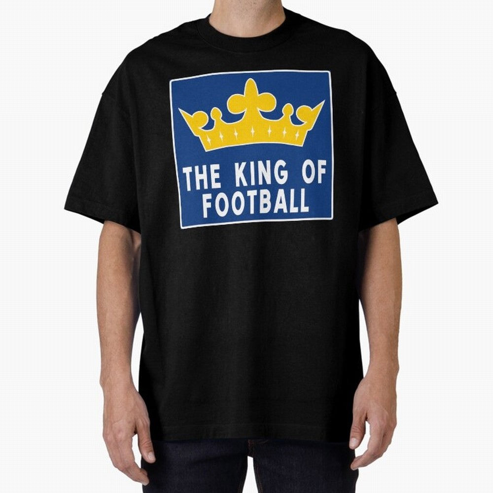 The King of Football Oversized T-Shirt Keep Football History Alive during Global Football Passion for FIFA World Cup 2026, Inspired by Cristiano Ronaldo, Haaland and CR7, Argentina and Brazil, Tournament Hype, Historic Matchups, Family Viewing