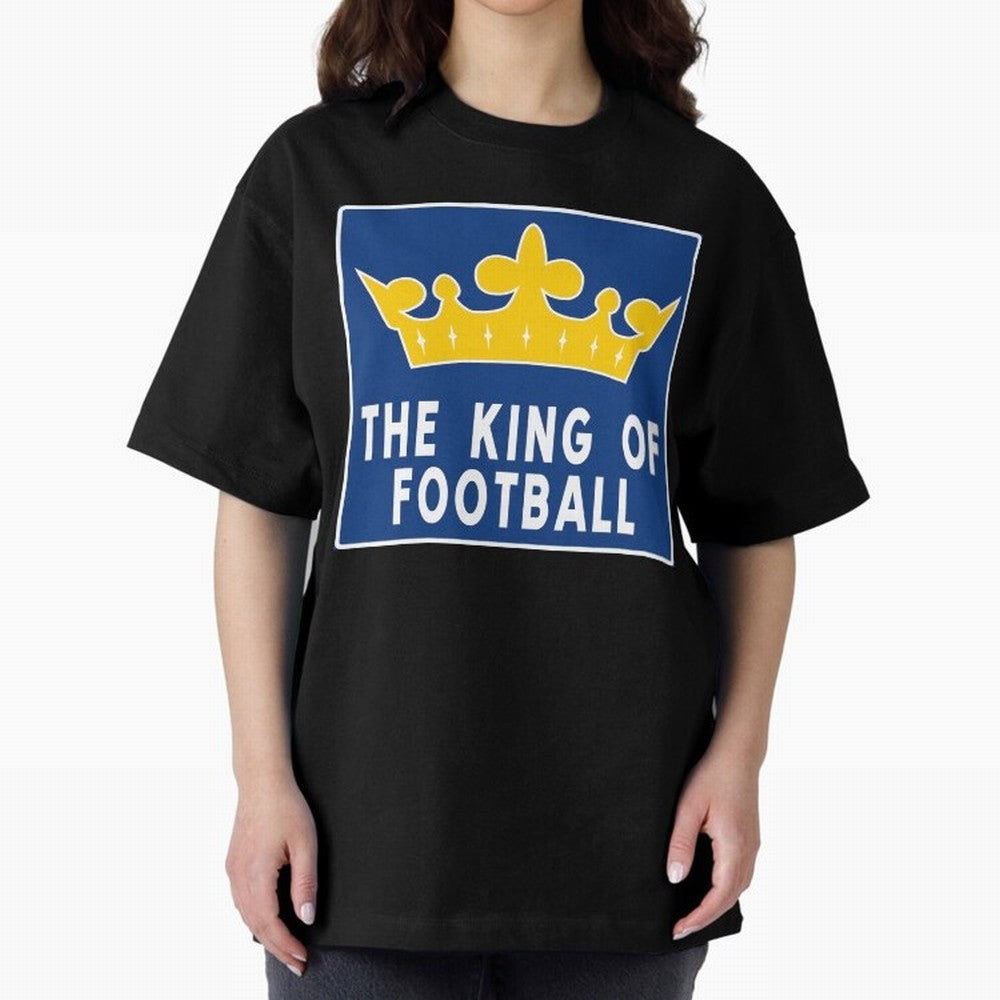 The King of Football Oversized T-Shirt Keep Football History Alive during Global Football Passion for FIFA World Cup 2026, Inspired by Cristiano Ronaldo, Haaland and CR7, Argentina and Brazil, Tournament Hype, Historic Matchups, Family Viewing