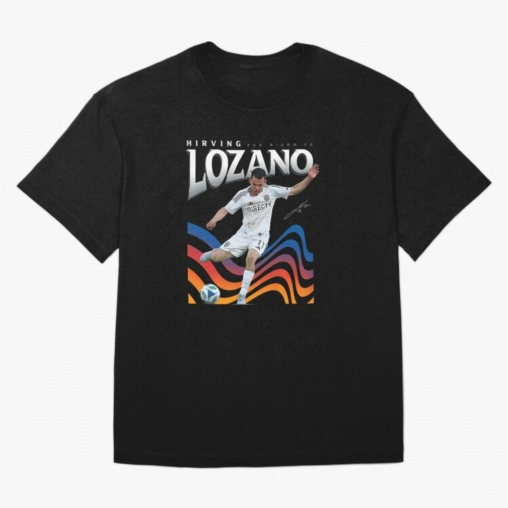 Hirving Lozano San Diego Oversized T-Shirt Celebrate Global Football Passion for FIFA World Cup 2026, Connected to Messi, CR7 and Mbappe, England, Vintage Soccer Flavor, Modern Football Stars, National Flags and Final Night Emotion; Ideal for