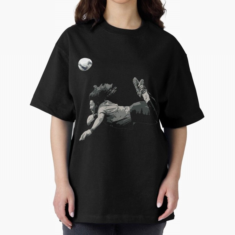 Rene Higuitas Scorpion Kick35 Oversized T-Shirt Support Your Favorite Stars during FIFA World Cup 2026 Group Stage for Fans of Messi and Portugal, Bringing Football History, Final Match Energy, Crowd Noise and Once in a Lifetime Moments; Ideal for