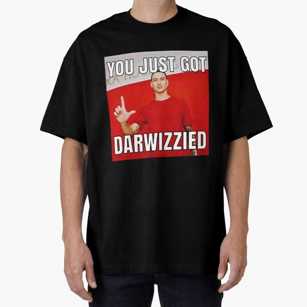 You Just Got Darwizzied Active Oversized T-Shirt Feel the Roar of FIFA World Cup 2026 Group Stage Highlighting Mbappe and Neymar, Argentina Energy, Championship Spirit, Famous Goals, Roaring Crowds and International Football Unity; Perfect for