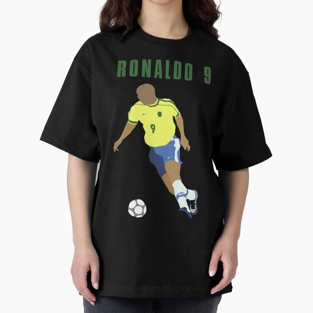 BRAZIL 9 Oversized T-Shirt Follow Every Goal of Match Day Hype around FIFA World Cup 2026 Group Stage, Mbappe, Spain, Football Festival Excitement, Trophy Ambitions, Country Rivalries and Star Player Buzz; Made for Die Hard Supporters, Soccer