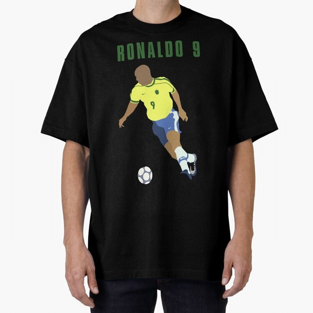 BRAZIL 9 Oversized T-Shirt Follow Every Goal of Match Day Hype around FIFA World Cup 2026 Group Stage, Mbappe, Spain, Football Festival Excitement, Trophy Ambitions, Country Rivalries and Star Player Buzz; Made for Die Hard Supporters, Soccer