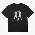 Ronaldo Madrid Celebration Duo Oversized T-Shirt Relive Legendary Nights from FIFA World Cup 2026 for Fans of Cristiano Ronaldo and Brazil, Portugal and Argentina, Bringing Sports Nostalgia, International Competition, Famous Players and