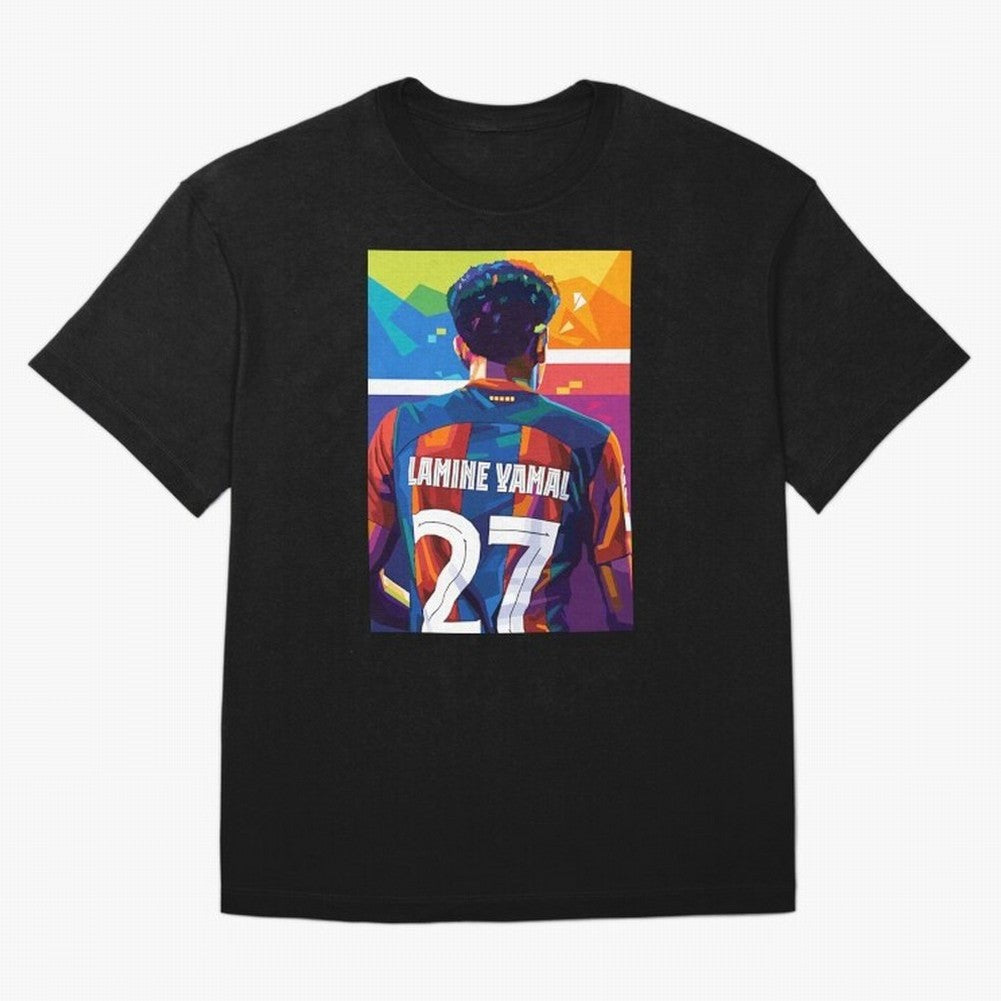 Lamine Yamal Wpap Pop Art Oversized T-Shirt Support Iconic Players in FIFA World Cup 2026 Group Stage Spirit, Inspired by Spain, Messi, Neymar and Mbappe, Supporter Pride, Iconic Celebrations, Legendary Names and Global Match Day Energy; Made for