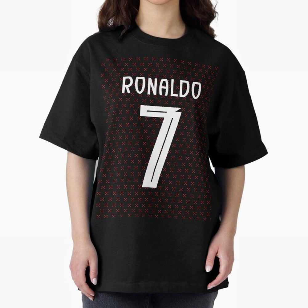 Christiano Ronaldo Portugal Kit 2025 Oversized T-Shirt Enjoy the Biggest Football Party of FIFA World Cup 2026 USA Canada Mexico Celebrating CR7, Netherlands Energy, Championship Spirit, Famous Goals, Roaring Crowds and International Football