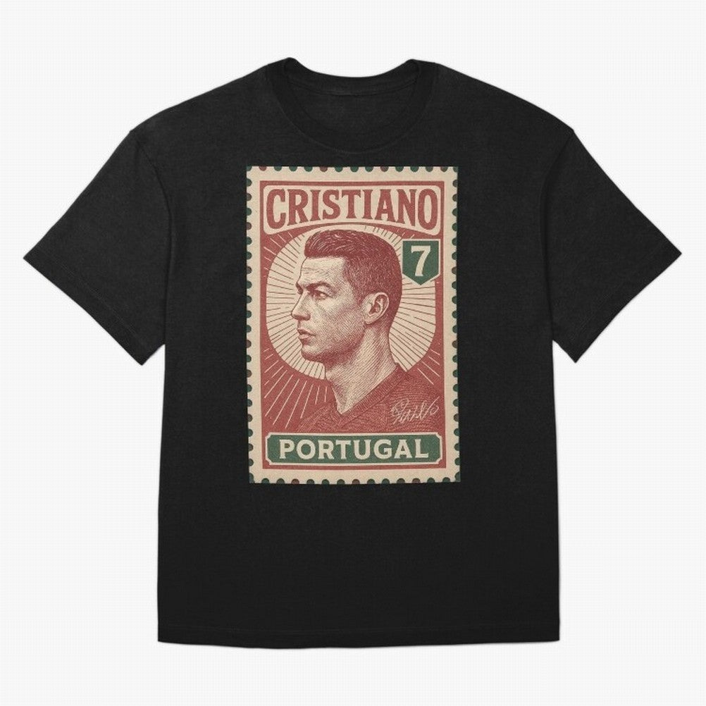 Vintage Portuguese Football Legend No.7 Poster, sticker ¨C Retro Soccer Icon Art for Fans of Manchester, Madrid & Juventus Oversized T-Shirt Represent Fans Who Live for FIFA World Cup 2026 Built around CR7, England, France and Netherlands Energy,