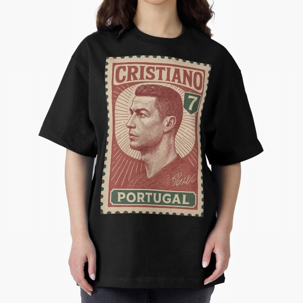 Vintage Portuguese Football Legend No.7 Poster, sticker ¨C Retro Soccer Icon Art for Fans of Manchester, Madrid & Juventus Oversized T-Shirt Represent Fans Who Live for FIFA World Cup 2026 Built around CR7, England, France and Netherlands Energy,