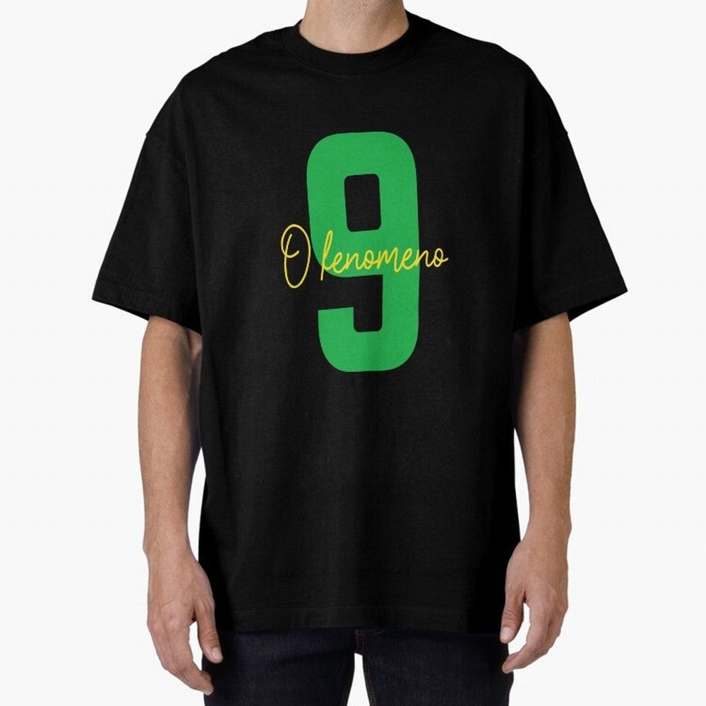 Ronaldo ¡°O Fen?meno¡± 9 Football tshirt Oversized T-Shirt Support Global Football Passion for FIFA World Cup 2026 Group Stage, Highlighting Messi, Neymar and Mbappe, Argentina, Match Day Excitement, Supporter Culture, Golden Goals and Global