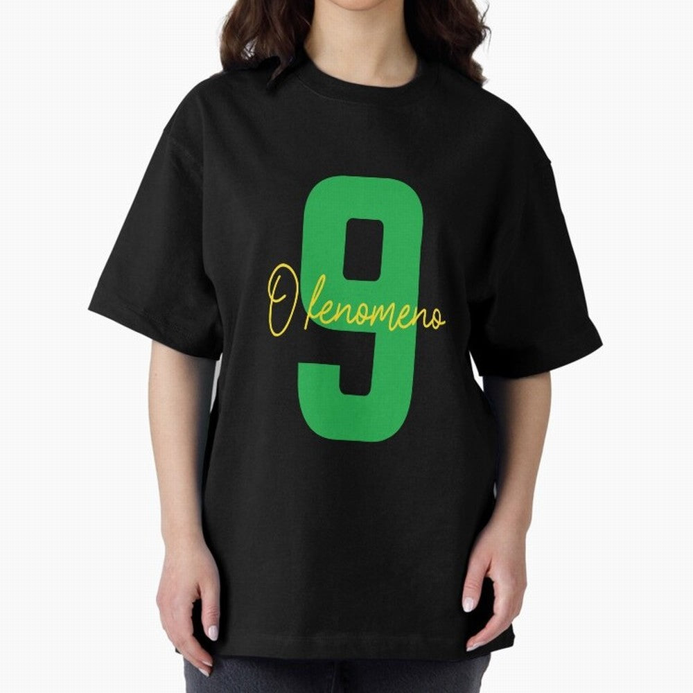 Ronaldo ¡°O Fen?meno¡± 9 Football tshirt Oversized T-Shirt Support Global Football Passion for FIFA World Cup 2026 Group Stage, Highlighting Messi, Neymar and Mbappe, Argentina, Match Day Excitement, Supporter Culture, Golden Goals and Global