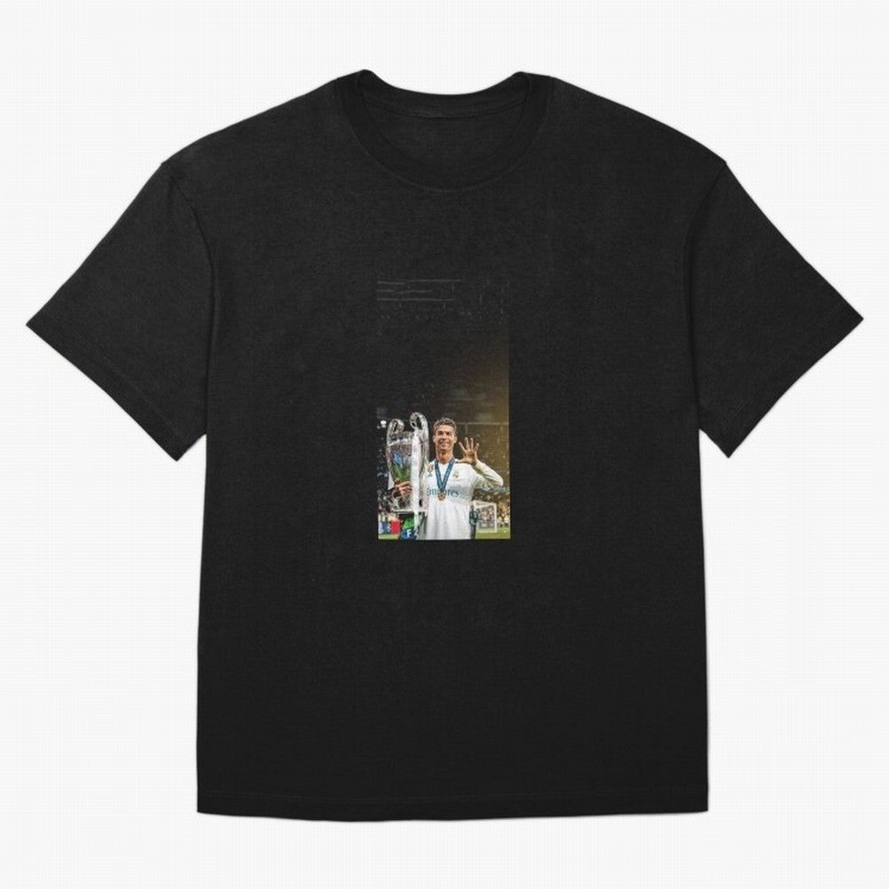 Ronaldo Oversized T-Shirt Represent Football Lovers during Global Football Passion for FIFA World Cup 2026, Capturing Messi, Brazil, Portugal and Argentina, Championship Spirit, Famous Goals, Roaring Crowds and International Football Unity; Ideal