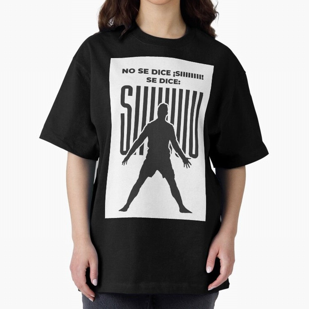 SIUUU - RONALDO Oversized T-Shirt Bring Retro Soccer Energy to FIFA World Cup 2026 Group Stage for Fans of Haaland and Netherlands, Bringing Champion Mindset, Group Stage Buzz, Knockout Tension and Passionate Fan Culture; Ideal for Football Dads,