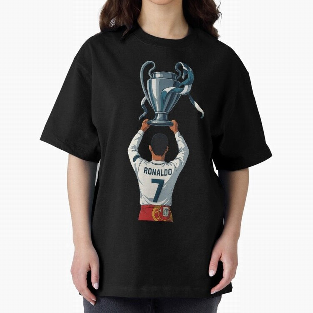 Ronaldo Oversized T-Shirt Celebrate the Stars of FIFA World Cup 2026 USA Canada Mexico for Fans of Cristiano Ronaldo, Haaland and CR7 and England, France and Netherlands, Bringing Match Day Excitement, Supporter Culture, Golden Goals and Global