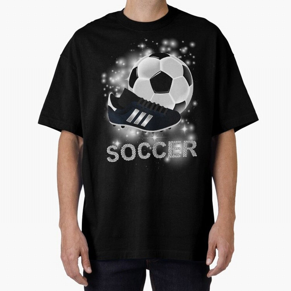 Soccer lover, passion for the ball Oversized T-Shirt Capture Stadium Memories from Match Day Hype around FIFA World Cup 2026 Group Stage, CR7, Germany, Worldwide Fan Energy, Dramatic Goals, Stadium Lights and Championship Celebrations; Perfect for