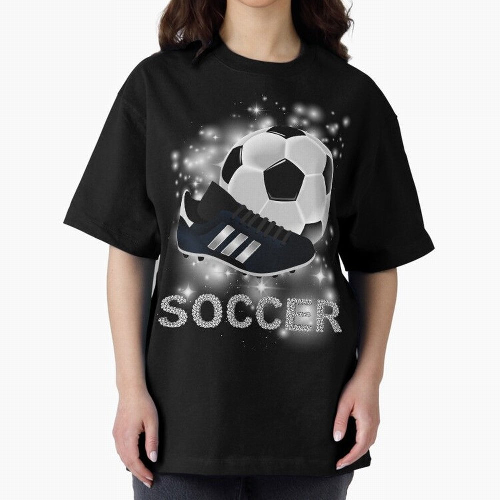 Soccer lover, passion for the ball Oversized T-Shirt Capture Stadium Memories from Match Day Hype around FIFA World Cup 2026 Group Stage, CR7, Germany, Worldwide Fan Energy, Dramatic Goals, Stadium Lights and Championship Celebrations; Perfect for