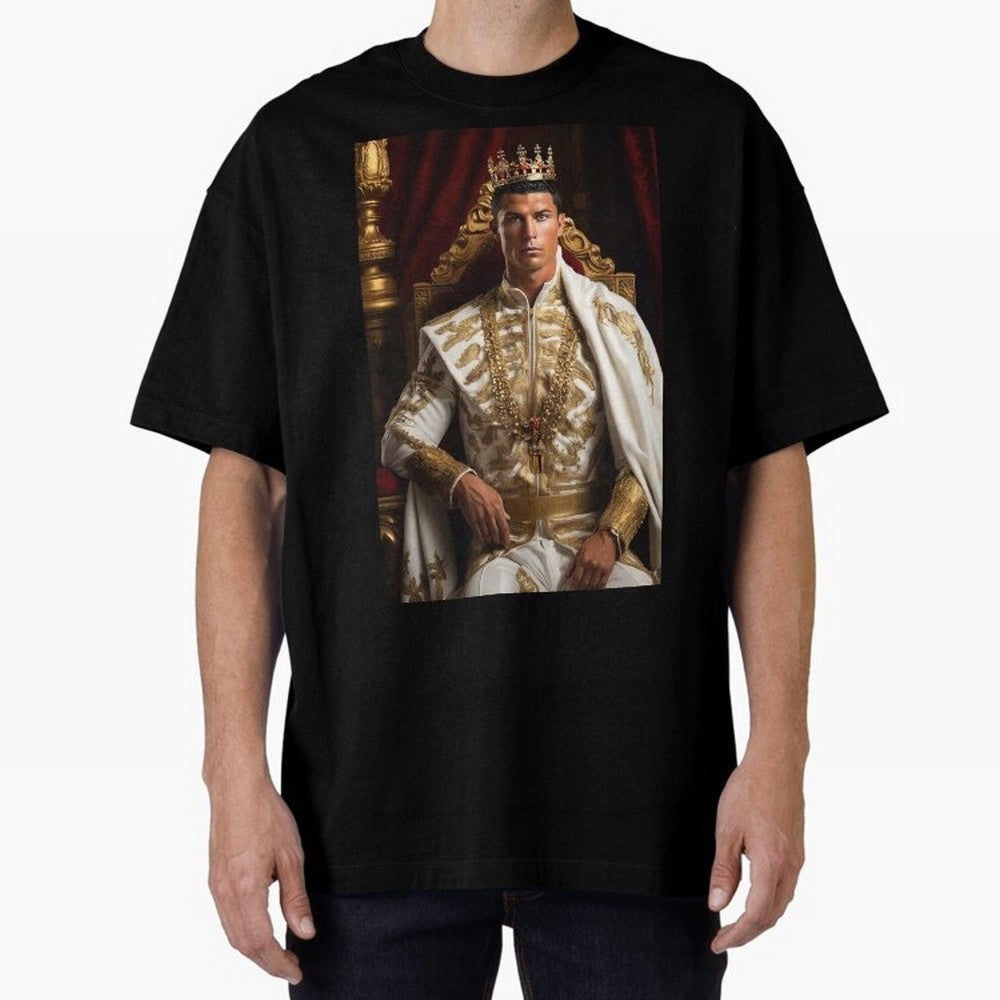Ronaldo king Oversized T-Shirt Bring a Vintage Feel to the FIFA World Cup 2026 USA Canada Mexico Journey through Messi and Cristiano Ronaldo Highlights, Portugal Pride, Sports Nostalgia, International Competition, Famous Players and Unforgettable