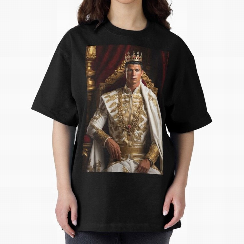 Ronaldo king Oversized T-Shirt Bring a Vintage Feel to the FIFA World Cup 2026 USA Canada Mexico Journey through Messi and Cristiano Ronaldo Highlights, Portugal Pride, Sports Nostalgia, International Competition, Famous Players and Unforgettable