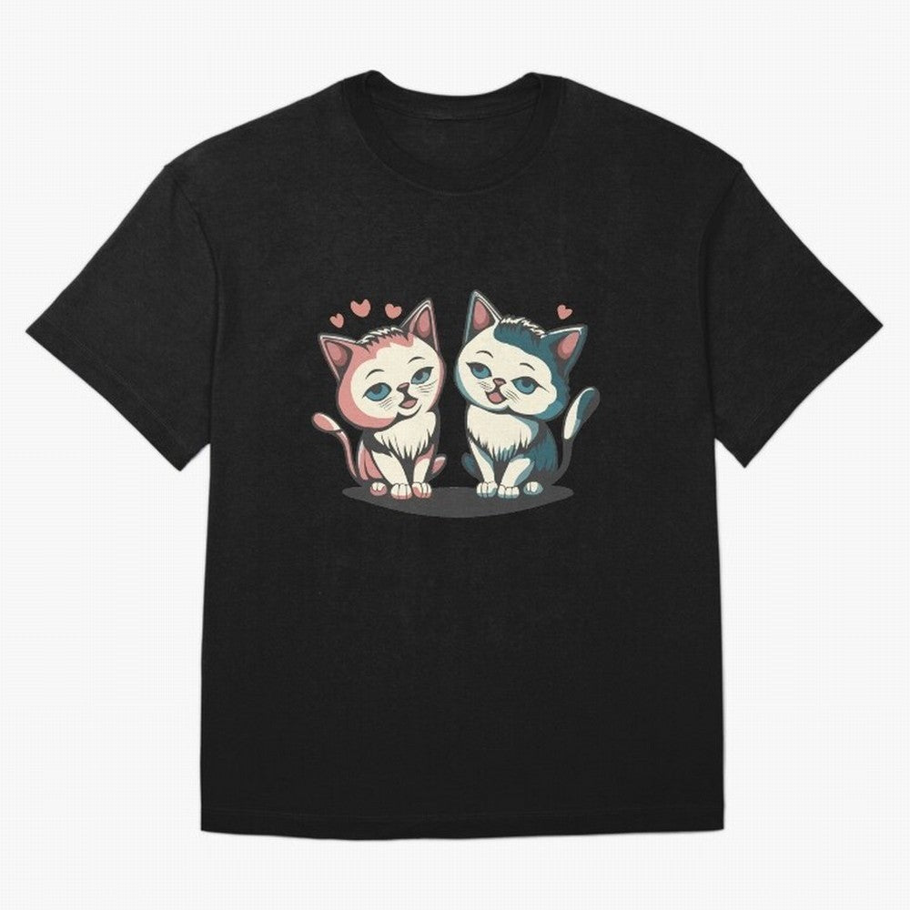 Two Funny Cats with Ronaldo Vibes ¨C Cute Football & Animal Art Oversized T-Shirt Stand Out with Spirit from Match Day Hype around FIFA World Cup 2026 Group Stage, Messi, CR7 and Mbappe, England, Match Day Excitement, Supporter Culture, Golden