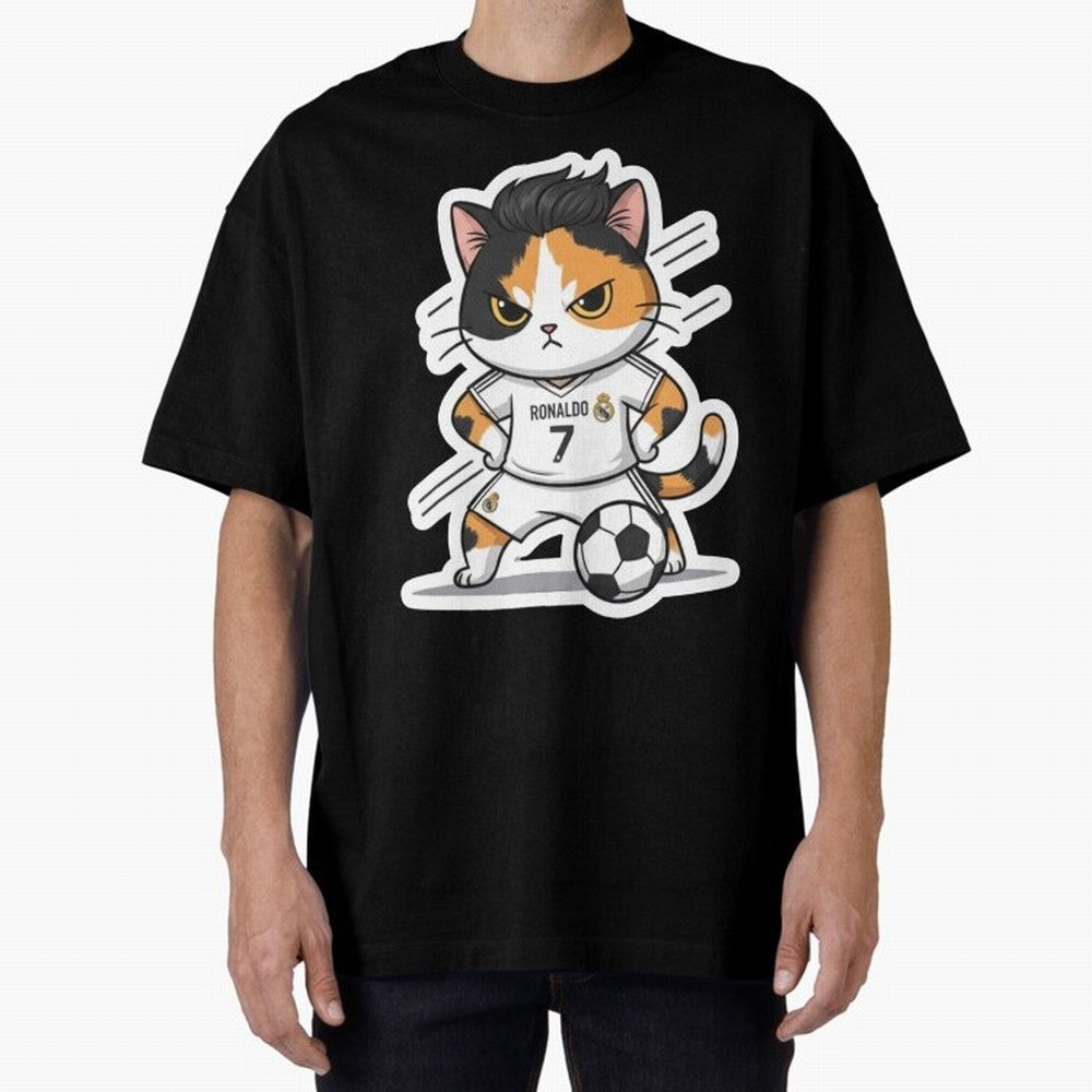Kitten - Ronaldo | Real madrid Oversized T-Shirt Support FIFA World Cup 2026 Group Stage Spirit, Built around Argentina and Brazil, Cristiano Ronaldo, Football Passion, Legendary Performances, Festival Vibes and Supporter Community; Perfect for