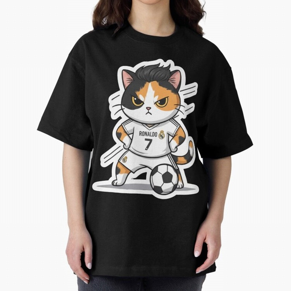 Kitten - Ronaldo | Real madrid Oversized T-Shirt Support FIFA World Cup 2026 Group Stage Spirit, Built around Argentina and Brazil, Cristiano Ronaldo, Football Passion, Legendary Performances, Festival Vibes and Supporter Community; Perfect for