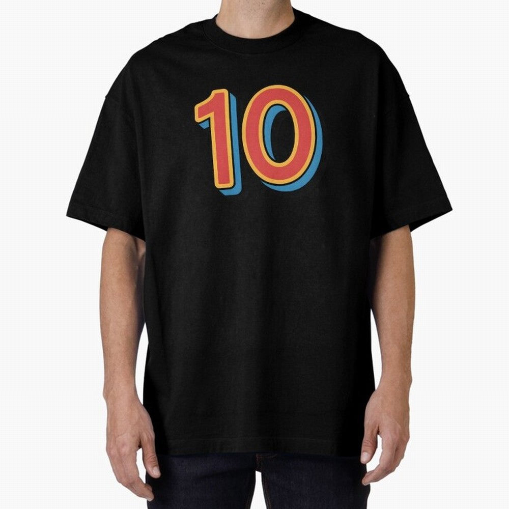 Number 10 Oversized T-Shirt Honor the Football Icons of FIFA World Cup 2026 Centered on CR7, Portugal Energy, Game Day Rituals, Football Legends, Country Pride and the Road to the Final; Perfect for Fans, Collectors, Family Gatherings, Watch