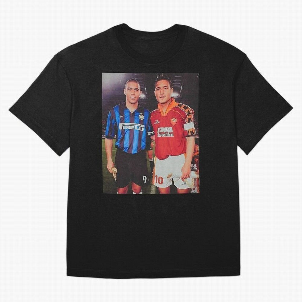 Clash of Class. Francesco Totti and Ronaldo Nazario sometime in the 90s. Oversized T-Shirt Step into FIFA World Cup 2026 USA Canada Mexico for Fans of Mbappe and England, Bringing Goal Celebration Energy, Supporter Heritage, Football Icons and