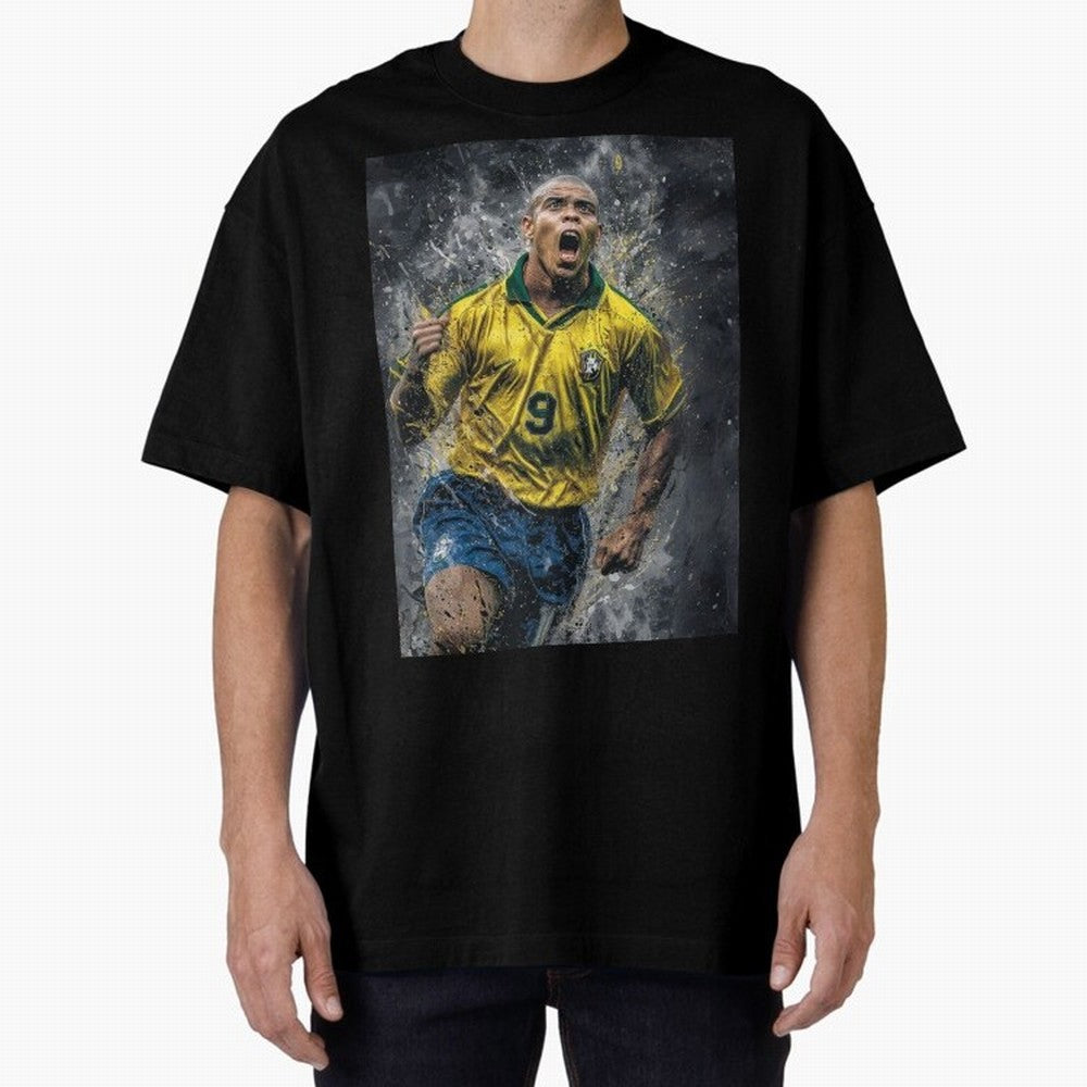 Ronaldo Naz¨¢rio - Il Fenomeno (Brazil) Oversized T-Shirt Celebrate the Magic of FIFA World Cup 2026 USA Canada Mexico for Fans of Messi, Neymar and Mbappe and Argentina, Bringing Football Festival Excitement, Trophy Ambitions, Country Rivalries
