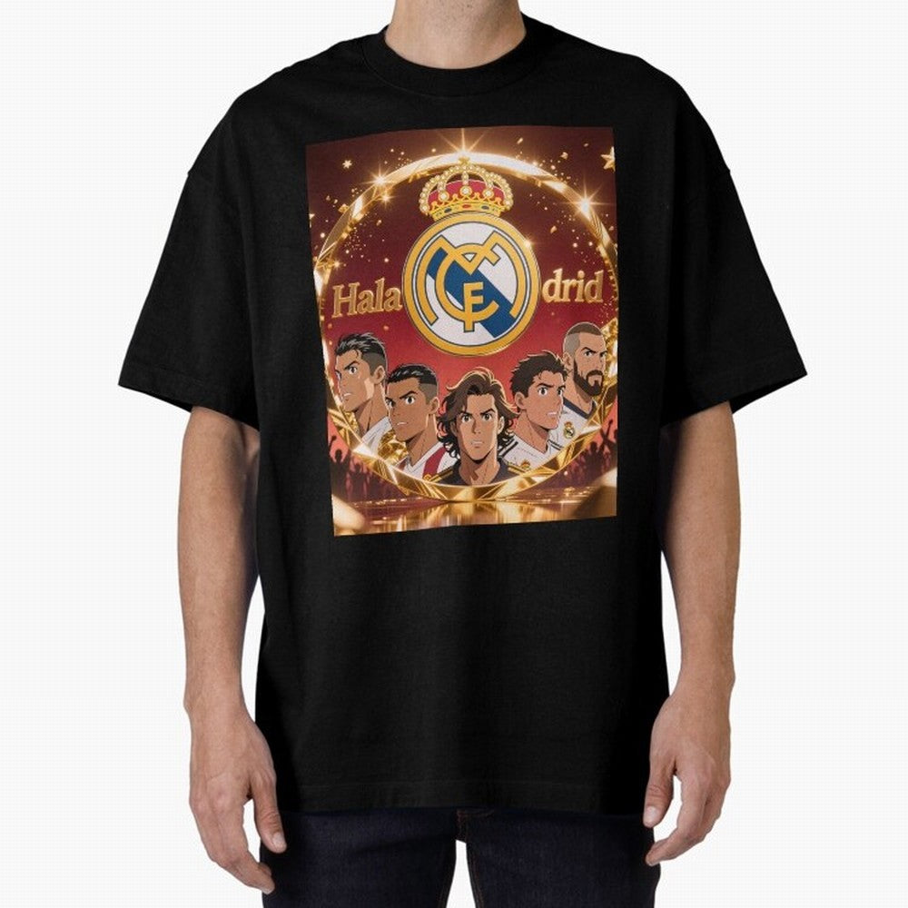 Estrellas del Real Madrid Oversized T-Shirt Celebrate the Next Chapter of Match Day Hype around FIFA World Cup 2026, Messi and Cristiano Ronaldo, France, Football History, Final Match Energy, Crowd Noise and Once in a Lifetime Moments; Perfect for