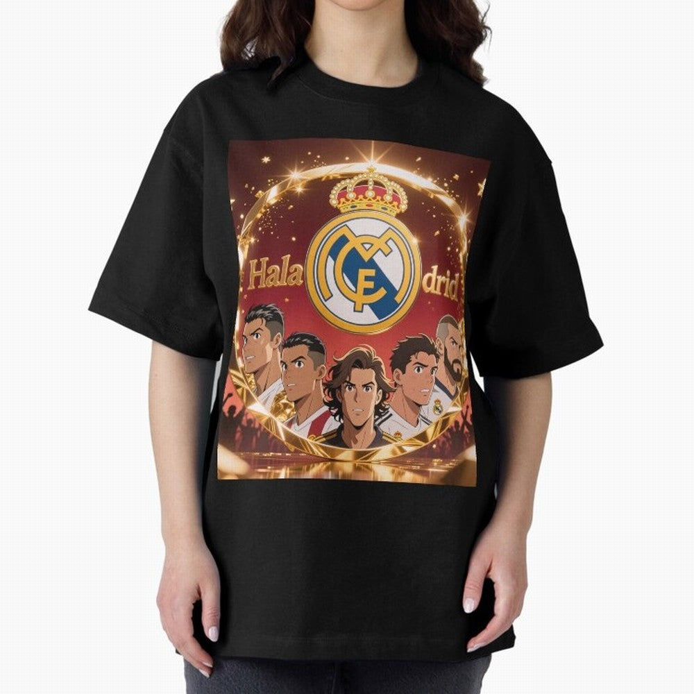 Estrellas del Real Madrid Oversized T-Shirt Celebrate the Next Chapter of Match Day Hype around FIFA World Cup 2026, Messi and Cristiano Ronaldo, France, Football History, Final Match Energy, Crowd Noise and Once in a Lifetime Moments; Perfect for