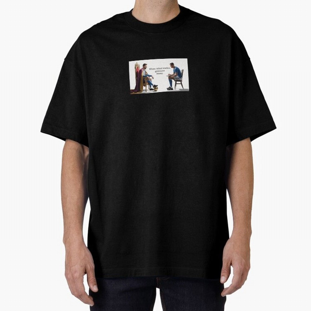 Messi and Ronaldo Oversized T-Shirt Bring FIFA World Cup 2026 Group Stage for Fans of Cristiano Ronaldo and Spain and Netherlands, Bringing Retro Football Energy, Iconic Rivalries, Trophy Chase Drama and Stadium Atmosphere; Ideal for Fans Who