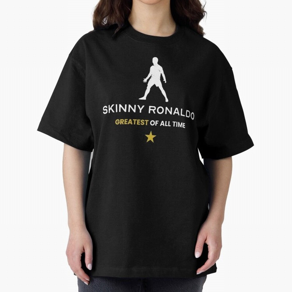 Skinny Ronaldo The Greatest Of All Time White Oversized T-Shirt Remember Iconic Moments from FIFA World Cup 2026 Filled with Neymar, Brazil Energy, Global Supporter Spirit, Legendary Goals, National Colors and Tournament Celebration; Built for
