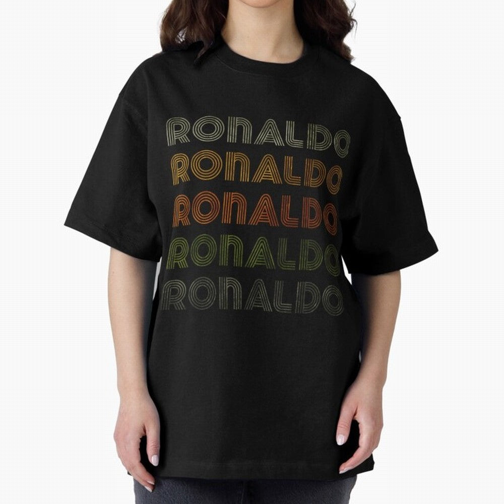 Love Heart Ronaldo Tee GrungeVintage Style Black Ronaldo Oversized T-Shirt Turn Football Passion into FIFA World Cup 2026 for Fans of Haaland and Mbappe and Portugal, Bringing Football Festival Excitement, Trophy Ambitions, Country Rivalries and