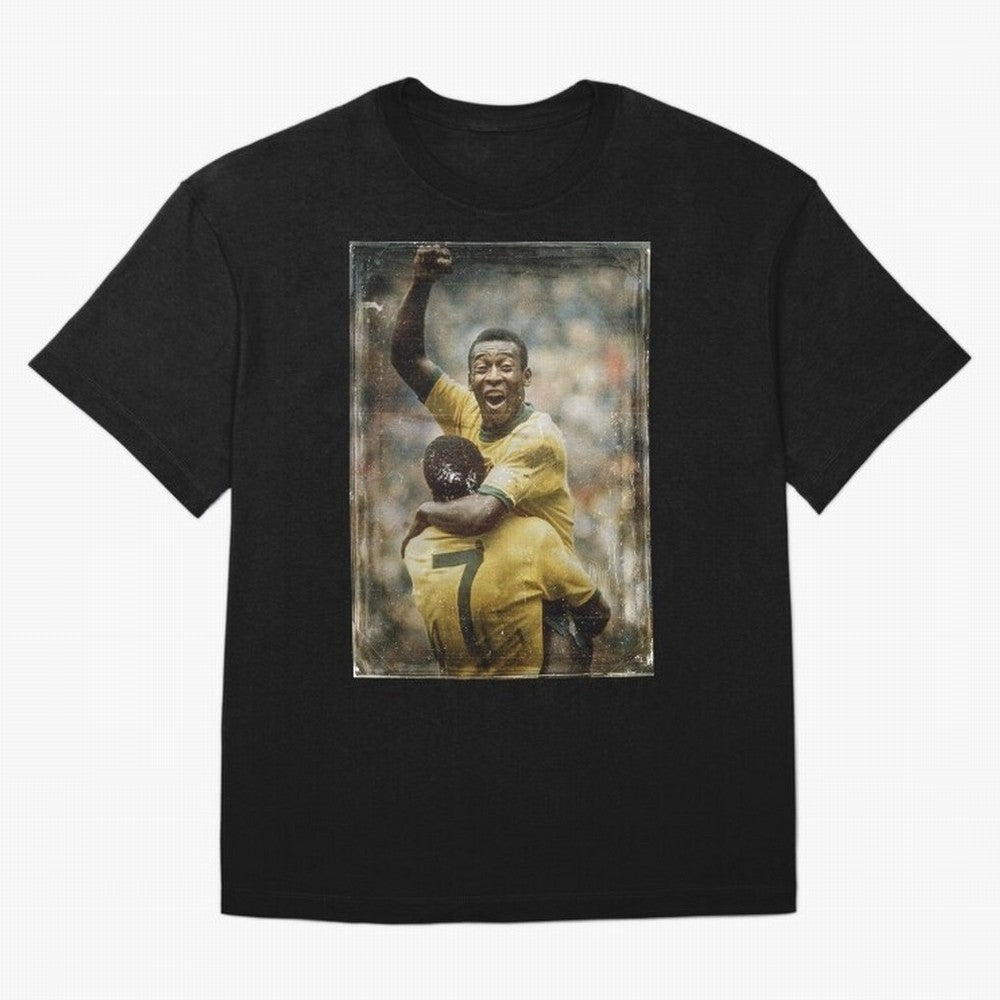 Pele Celebration Vintage Oversized T-Shirt Honor the Football Icons of Match Day Hype around FIFA World Cup 2026 Group Stage, CR7 and Messi, Argentina and Brazil, Supporter Pride, Iconic Celebrations, Legendary Names and Global Match Day Energy;