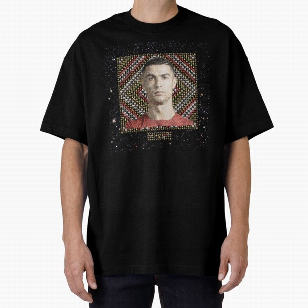 CR7 Emojified ¨C Ronaldo-Inspired Grid Tribute | Visual Power in Emoji Form | Football Legend Art Series Oversized T-Shirt Celebrate the Biggest Stage of the FIFA World Cup 2026 Journey through Mbappe and Neymar Highlights, Germany Pride, Worldwide