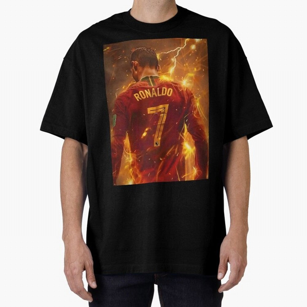 CR7 Christiano Ronaldo Oversized T-Shirt Keep the Match Day Mood of Match Day Hype around FIFA World Cup 2026, Messi, Argentina, France and Brazil, Goal Celebration Energy, Supporter Heritage, Football Icons and Worldwide Tournament Joy; Ideal for