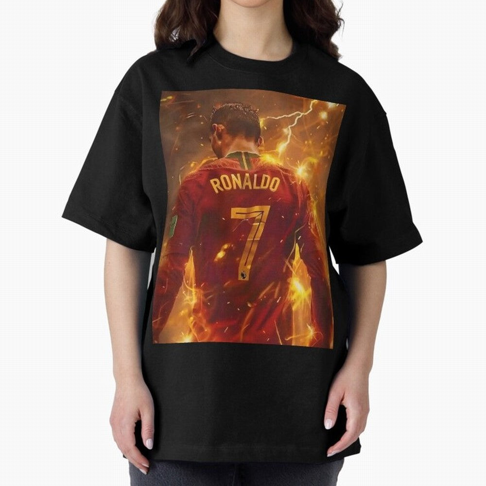 CR7 Christiano Ronaldo Oversized T-Shirt Keep the Match Day Mood of Match Day Hype around FIFA World Cup 2026, Messi, Argentina, France and Brazil, Goal Celebration Energy, Supporter Heritage, Football Icons and Worldwide Tournament Joy; Ideal for