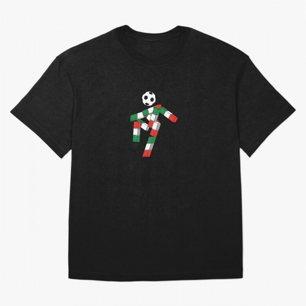 Ciao - World Cup 90' Mascote Logo Oversized T-Shirt Stand Proud for Global Football Passion for FIFA World Cup 2026 Group Stage, Filled with Cristiano Ronaldo, Haaland and CR7, Brazil, Portugal and Argentina, Vintage Soccer Flavor, Modern Football