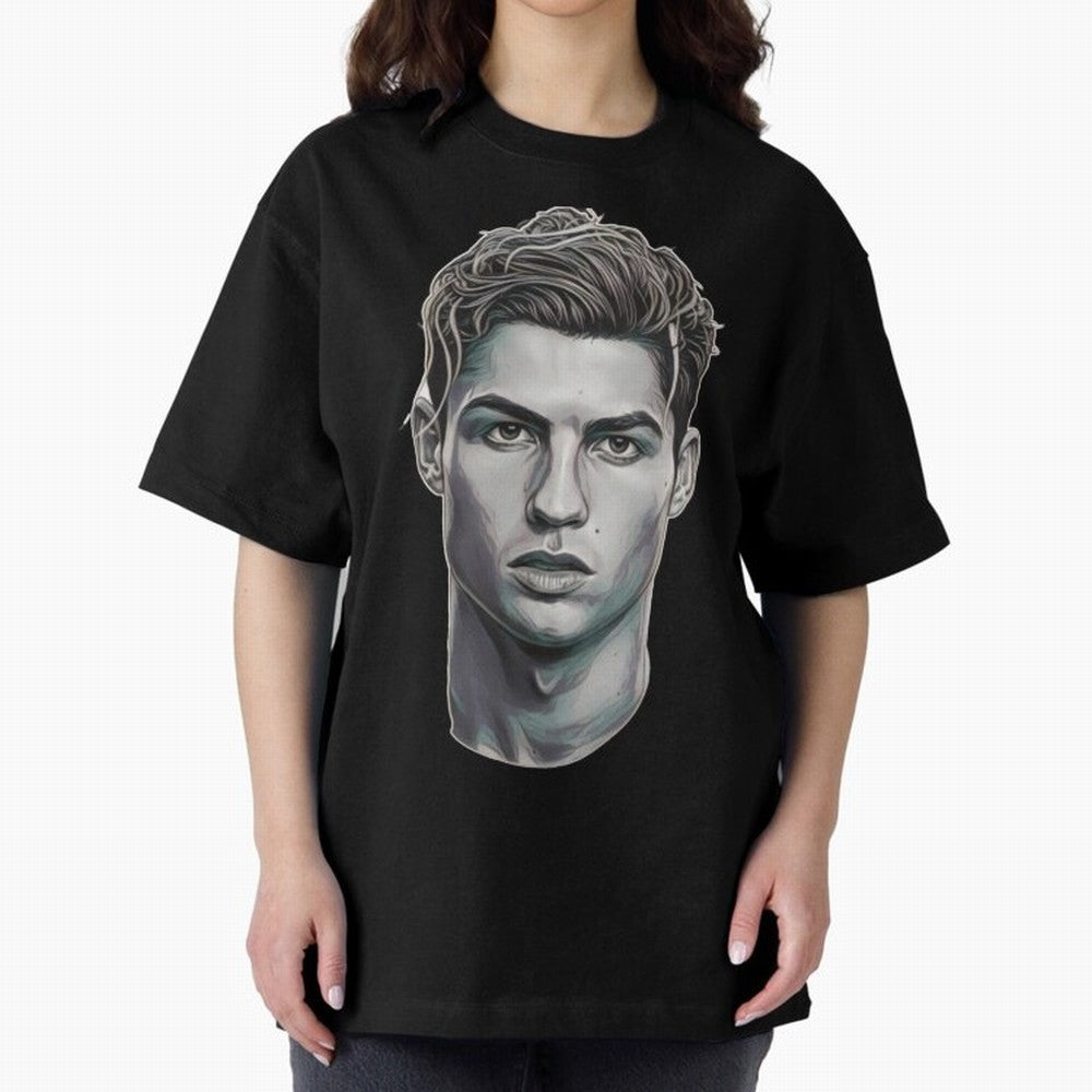 Ronaldo drawing 2008 Oversized T-Shirt Spotlight Match Day Hype around FIFA World Cup 2026 Group Stage, Cristiano Ronaldo, England and Germany, Worldwide Fan Energy, Dramatic Goals, Stadium Lights and Championship Celebrations; Perfect for