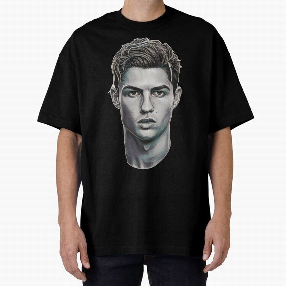 Ronaldo drawing 2008 Oversized T-Shirt Spotlight Match Day Hype around FIFA World Cup 2026 Group Stage, Cristiano Ronaldo, England and Germany, Worldwide Fan Energy, Dramatic Goals, Stadium Lights and Championship Celebrations; Perfect for