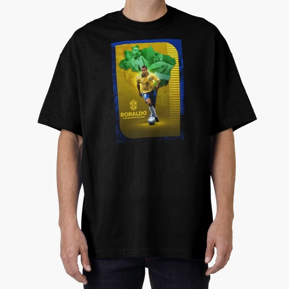 Ronaldo Lu¨ªs Naz¨¢rio de Lima O Fen?meno Brazil Football Legend Oversized T-Shirt Celebrate Every Goal in Global Football Passion for FIFA World Cup 2026, Inspired by Haaland and Mbappe, Netherlands, Goal Celebration Energy, Supporter Heritage,