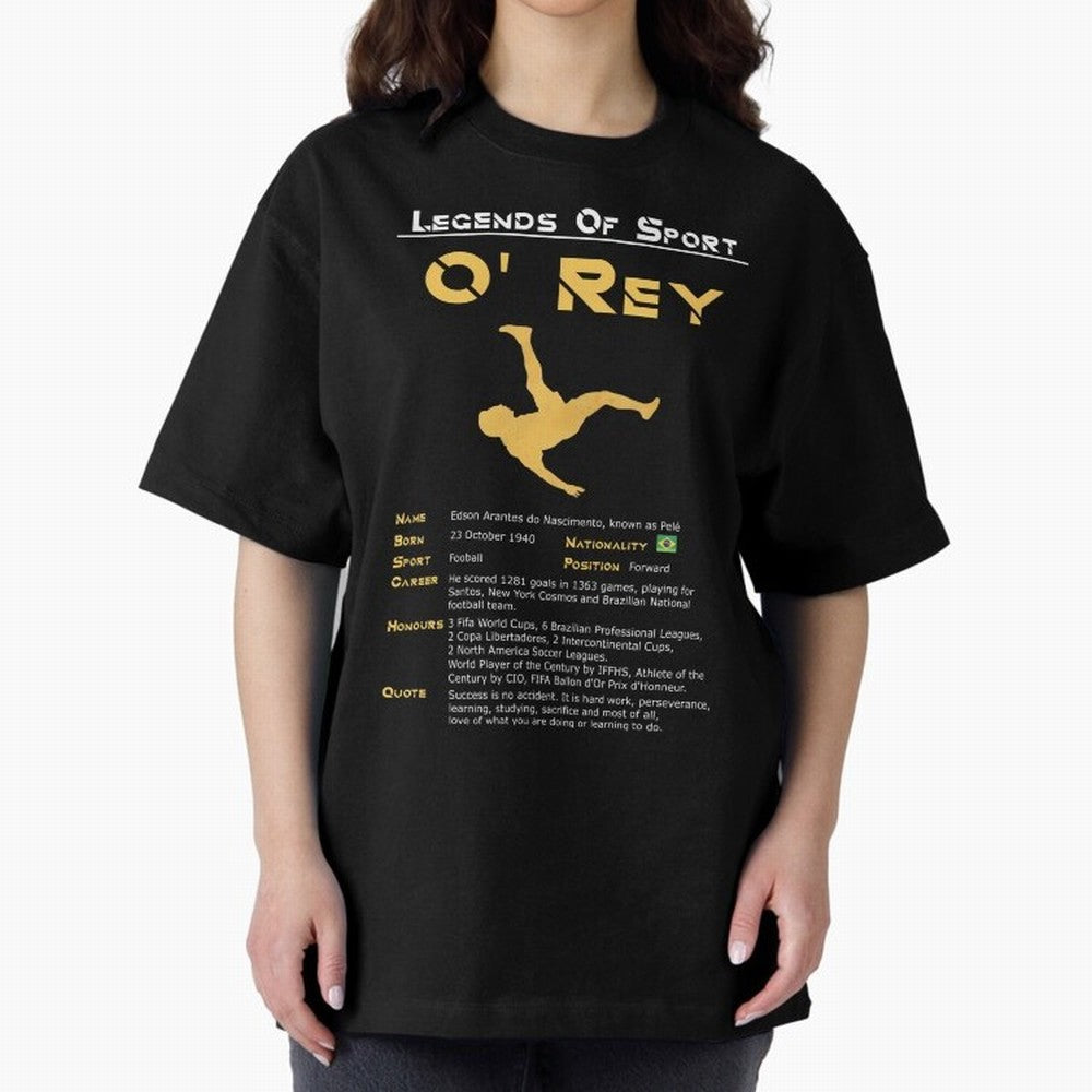 Legends of Sport Pele Pel¨¦ Oversized T-Shirt Feel the Heartbeat of Match Day Hype around FIFA World Cup 2026 Group Stage, Neymar, Haaland and Cristiano Ronaldo, Netherlands, Tournament Hype, Historic Matchups, Family Viewing Parties and Global
