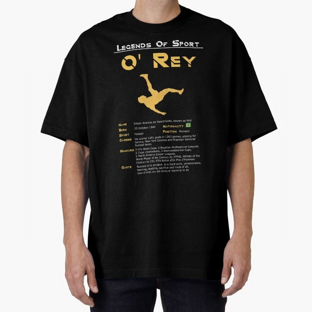 Legends of Sport Pele Pel¨¦ Oversized T-Shirt Feel the Heartbeat of Match Day Hype around FIFA World Cup 2026 Group Stage, Neymar, Haaland and Cristiano Ronaldo, Netherlands, Tournament Hype, Historic Matchups, Family Viewing Parties and Global