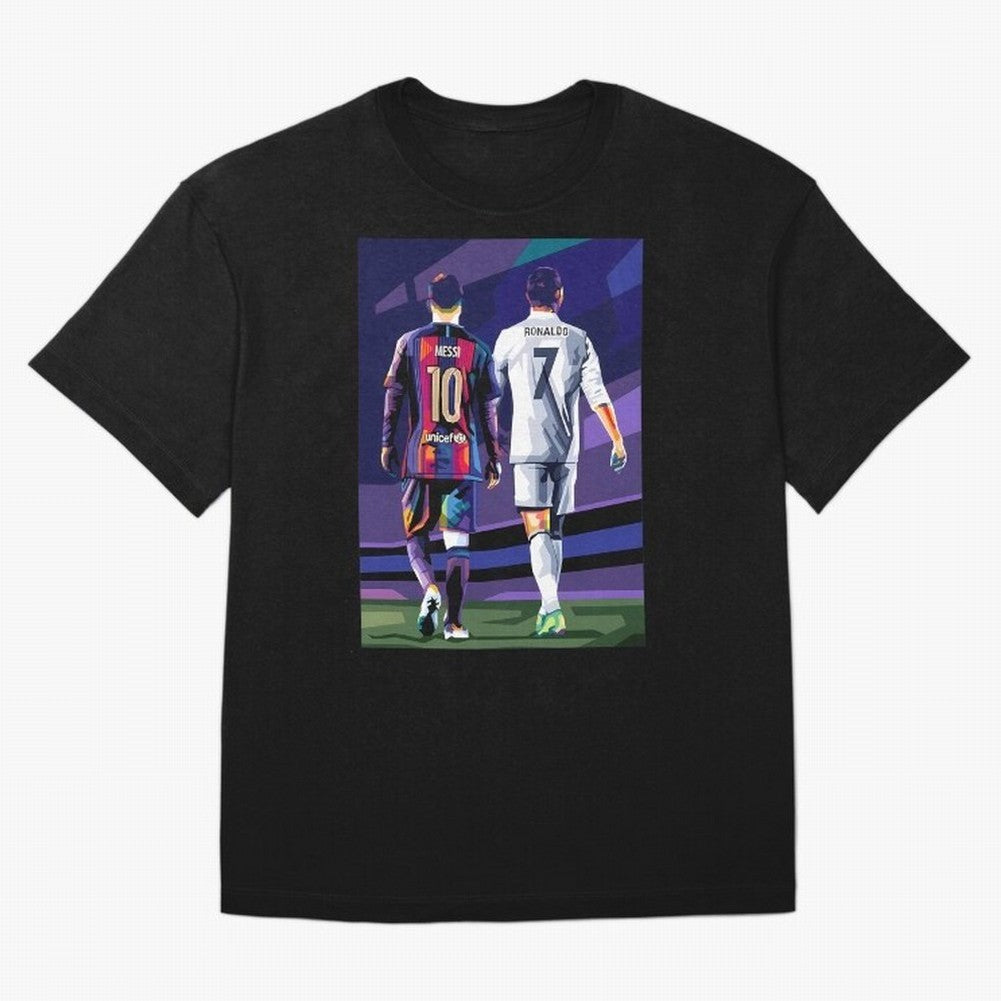 Ronaldo And Messi Oversized T-Shirt Step into Global Football Passion for FIFA World Cup 2026 USA Canada Mexico, Filled with Messi, Neymar and Mbappe, Spain, Football History, Final Match Energy, Crowd Noise and Once in a Lifetime Moments; Perfect