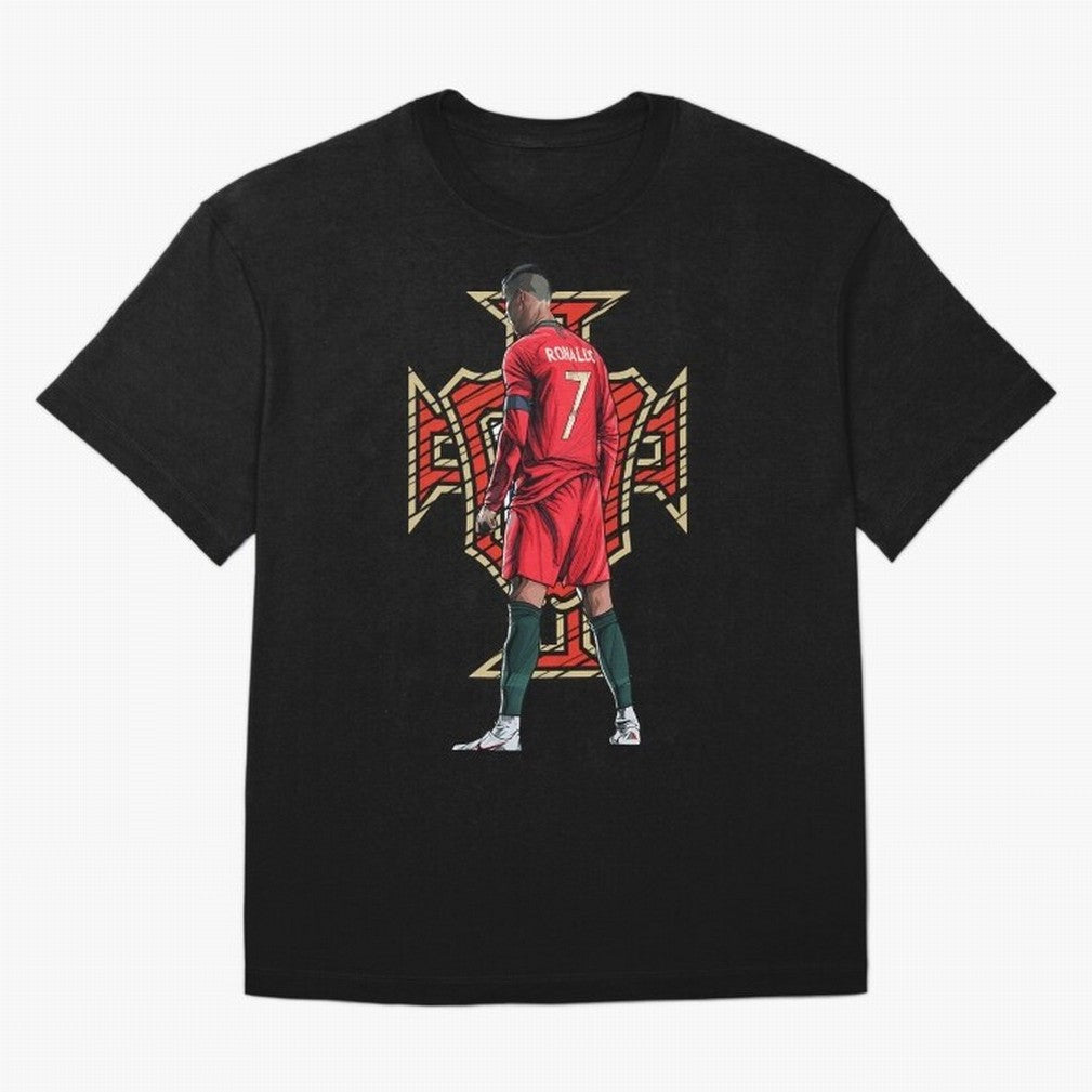 Portugal Ronaldo No.7 Artwork For Soccer Fans, Gift For Football Supporters Oversized T-Shirt Share FIFA World Cup 2026 Group Stage Driven by Mbappe, Netherlands Energy, Soccer Culture, Superstar Moments, National Team Dreams and Competitive Fire;