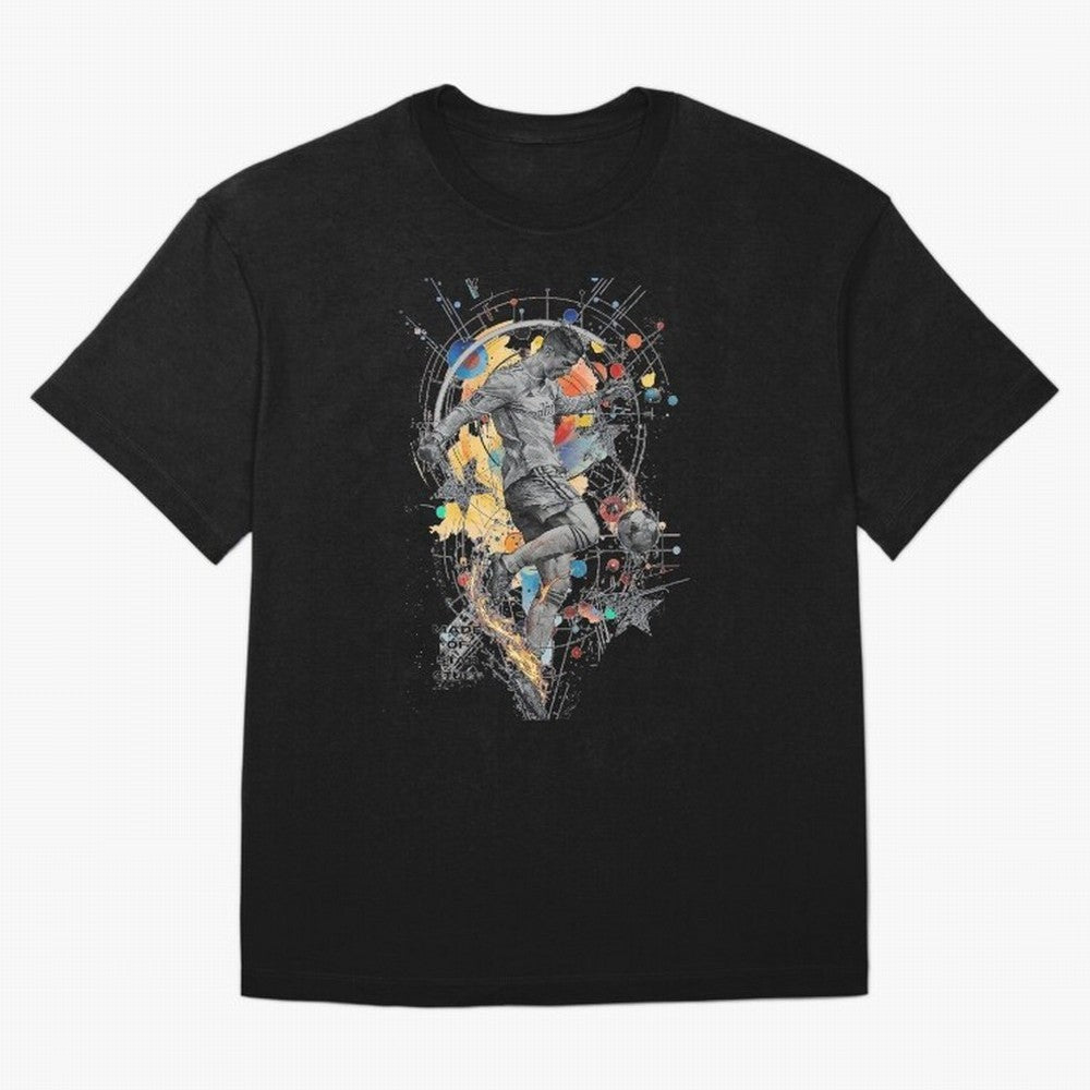 Cosmic Ronaldo Made of Star Stuff Artwork For Football Fans Gift For Soccer Enthusiasts Oversized T-Shirt Fuel Your Fan Pride for Global Football Passion for FIFA World Cup 2026 Group Stage, Driven by CR7, Portugal, Spain and Germany, Football