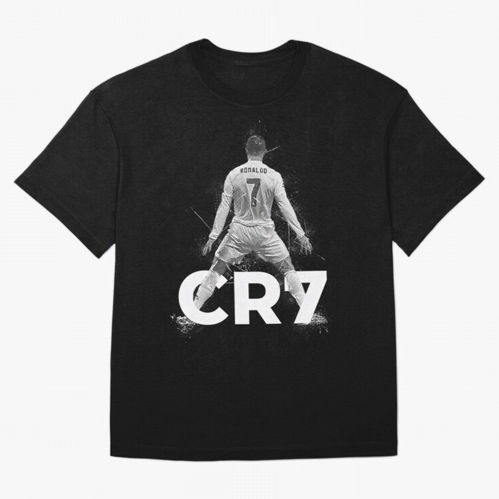 CR7 Ronaldo Celebration Artwork For Football Fans Gift For Soccer Enthusiasts Oversized T-Shirt Honor the Football Icons of FIFA World Cup 2026 Group Stage Spirit, Highlighting France and Portugal, Messi, CR7 and Mbappe, Classic Soccer Heritage,